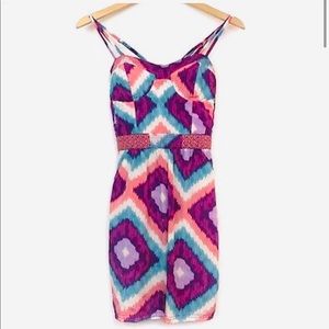American Eagle Ikat Tribal Bustier Dress Size 8